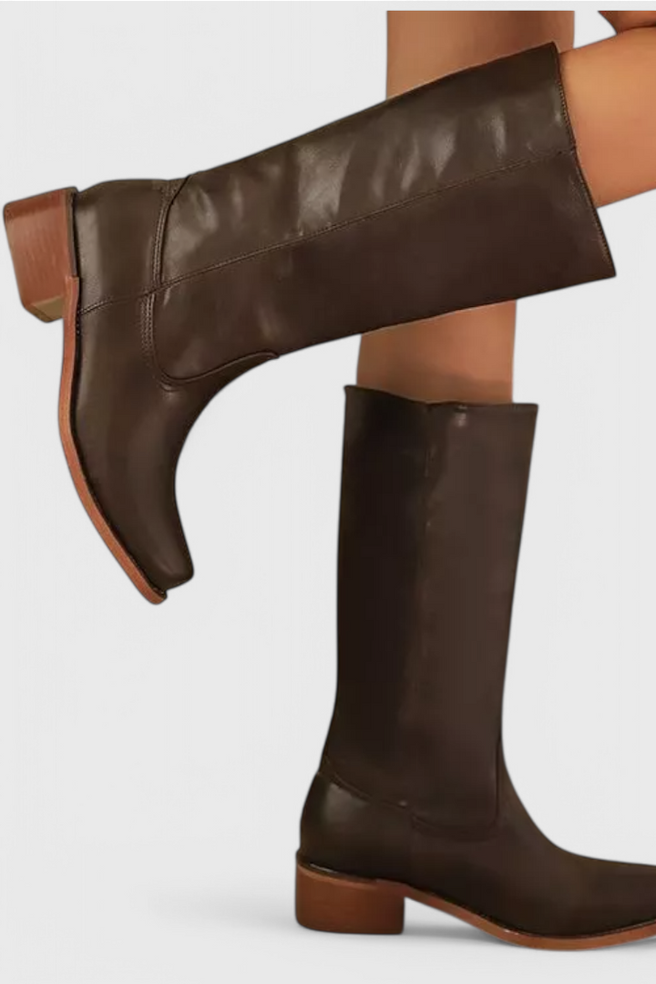 Drune | Damenstiefel - Stilvolle Stiefel mit Blockabsatz