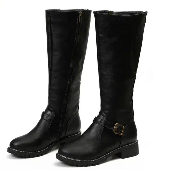 Drune | Damenschuhe mit Schnalle - Blockabsatzschuhe