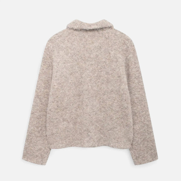 Drune | Strickjacke für Frauen, Florale Knopfdetails - Hüftlang