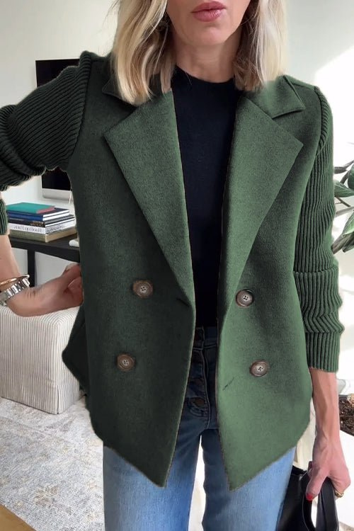 Drune | Strickärmel Blazer für Frauen - Maßgeschneidert, hüftlang