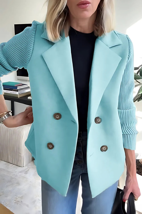 Drune | Strickärmel Blazer für Frauen - Maßgeschneidert, hüftlang