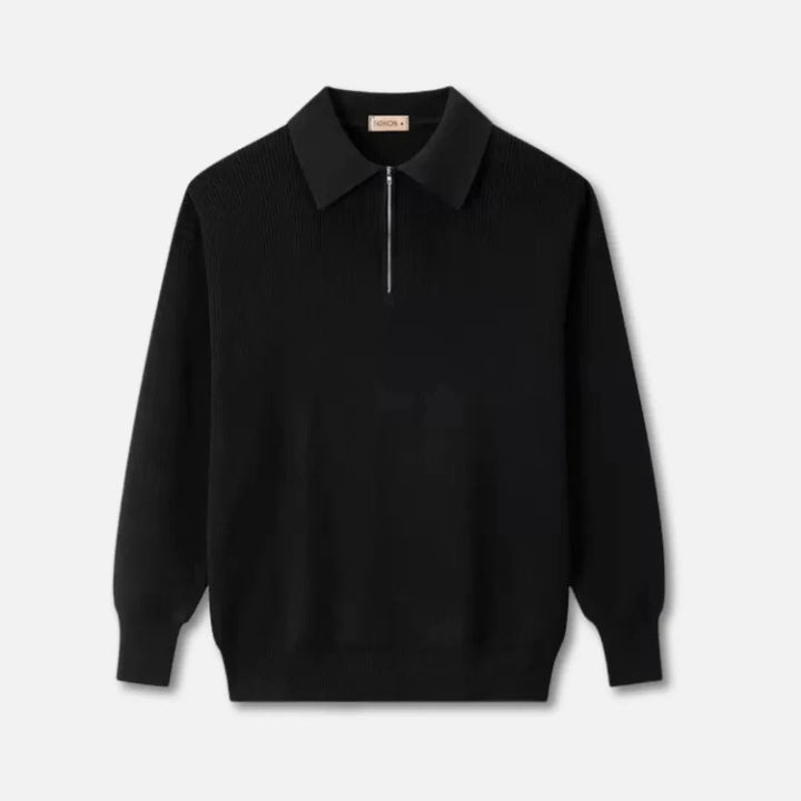 Drune | Strickpullover für Herren - Gerippte Textur, Strukturkragen - Reguläre Passform