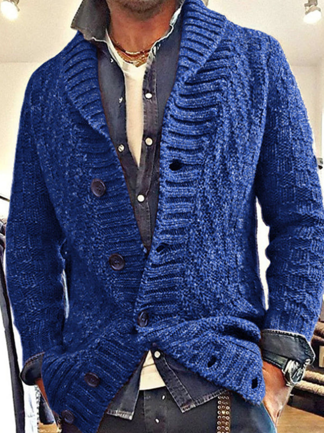 Drune | Strickcardigan für Männer - Vintage-Design