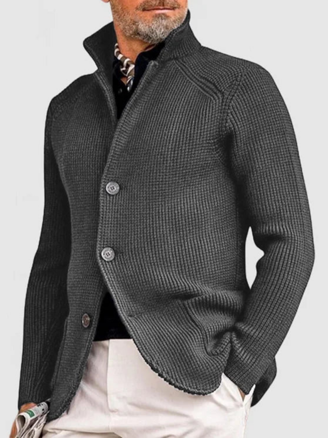 Drune | Strickjacke für Männer - Hüftlänge