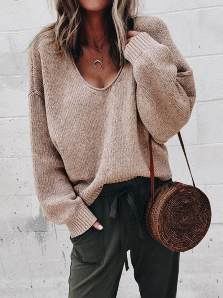 Drune | Gestrickter Pullover für Frauen - Figurbetonter Schnitt