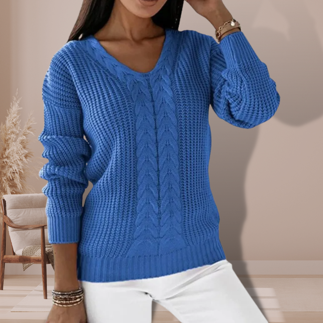 Drune | Strickpullover mit V-ausschnitt Weiche Acryl Klassisch und Komfortabel