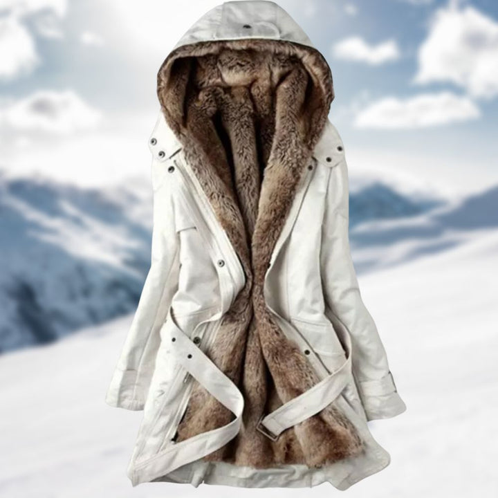 Drune | Damen Steppjacke Mit Pelzkragen Und Verstellbarem Taillenband