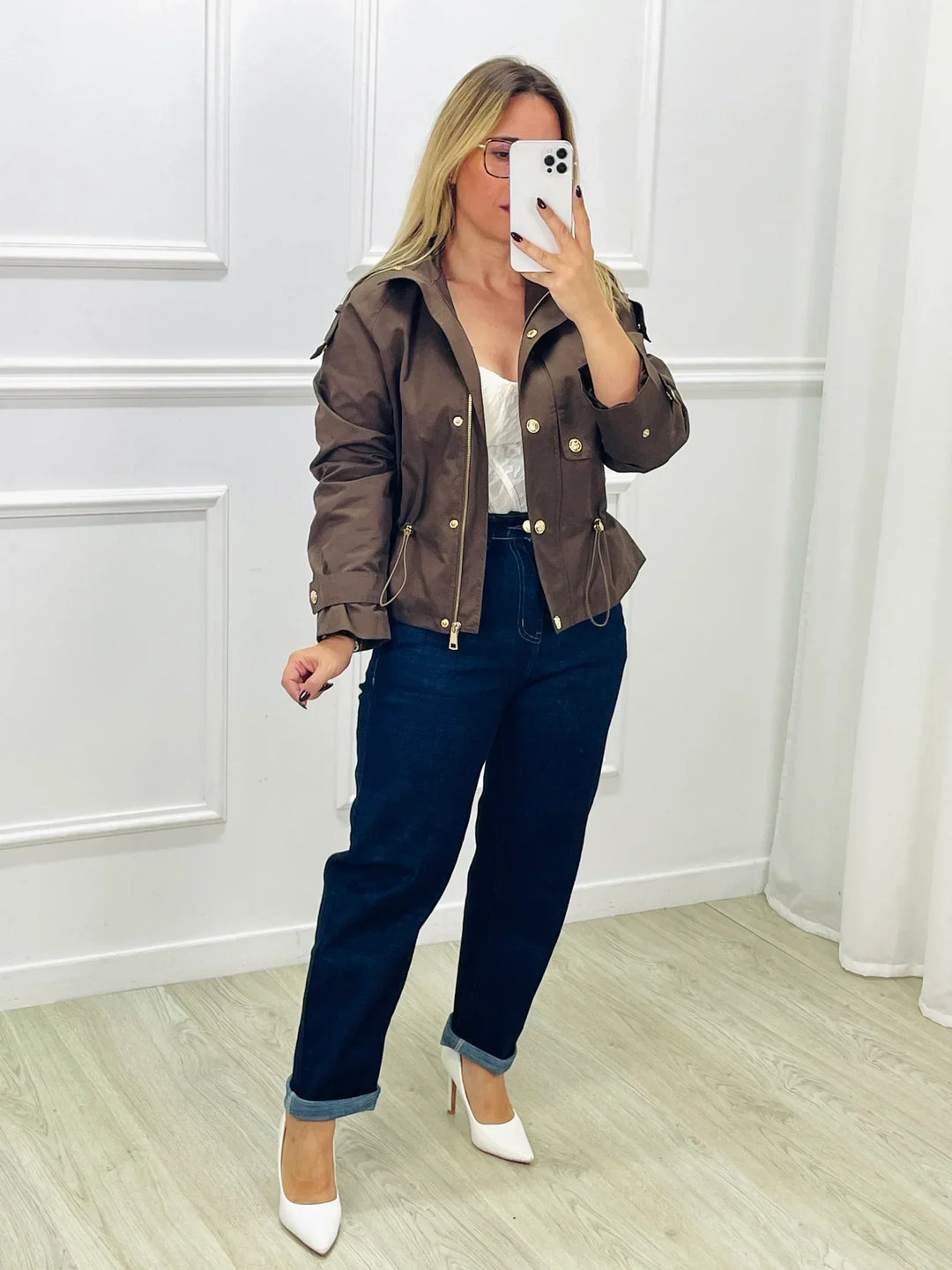 Drune | Trenchcoat Taille mit Kordel Herbst Trenchcoat Damenjacke