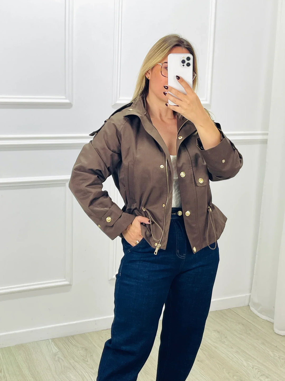Drune | Trenchcoat Taille mit Kordel Herbst Trenchcoat Damenjacke