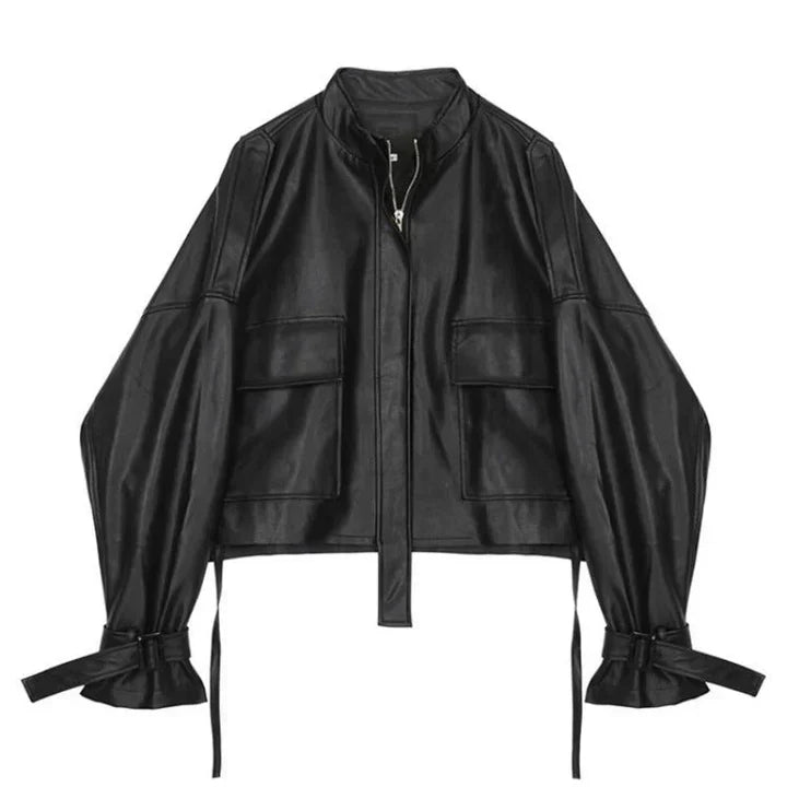Drune | Damenlederjacke mit Box-Cut