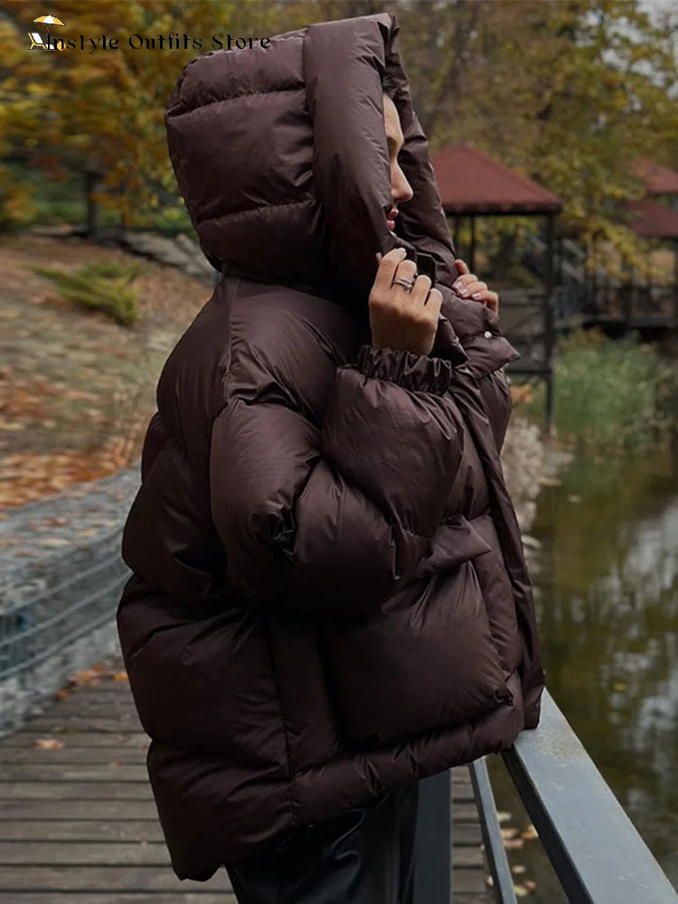 Drune | Jacke mit Kapuze - Bequeme und warme Mid-Layer-Jacke mit Reißverschluss und lockerer Passform