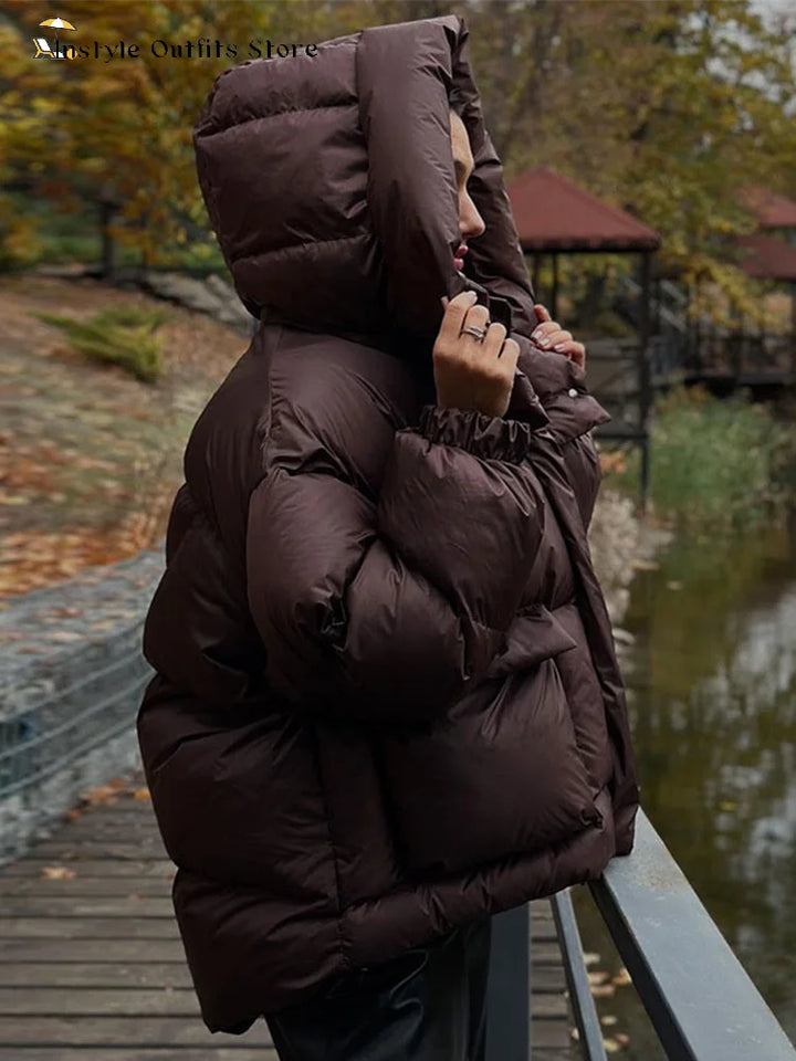 Drune | Jacke mit Kapuze - Bequeme und warme Mid-Layer-Jacke mit Reißverschluss und lockerer Passform