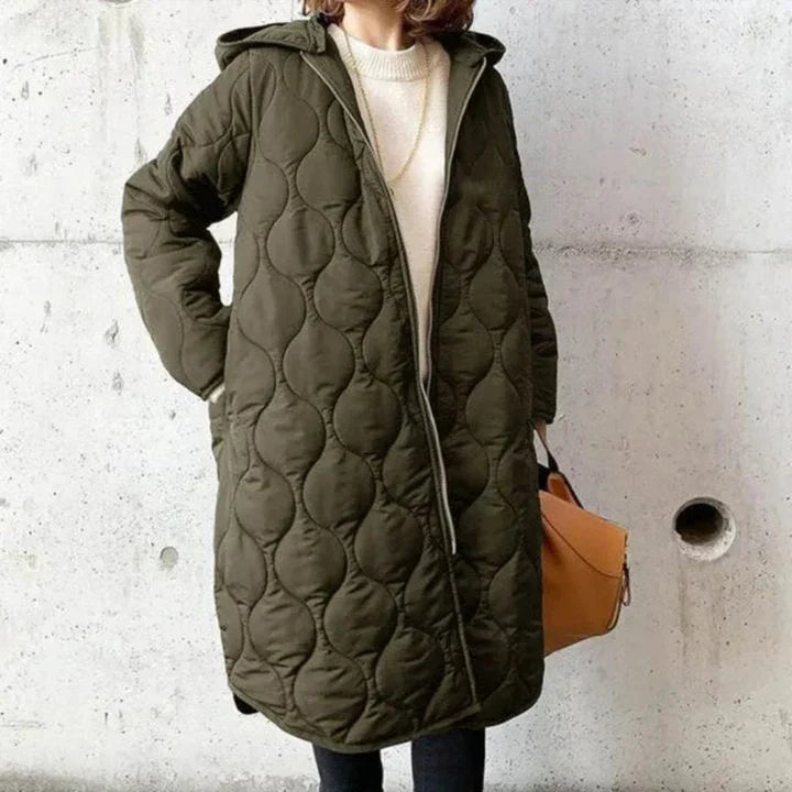 Drune | Gepolsterte Jacke - Oversized Passform - Lange Länge - Mit Kapuze und Reißverschluss