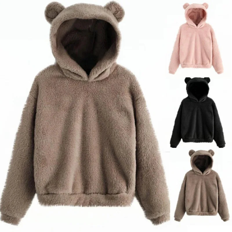 Drune | Damen Hoodie mit  Teddyohren