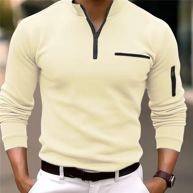 Drune | Herrenpullover Mit Reißverschluss Und Taschen
