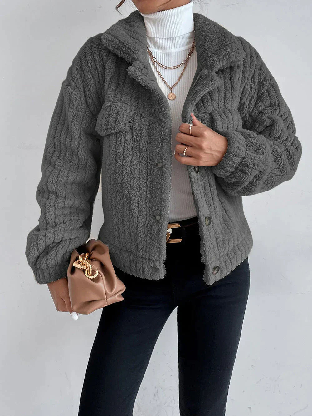 Drune | Dicke Plüschjacke für Frauen