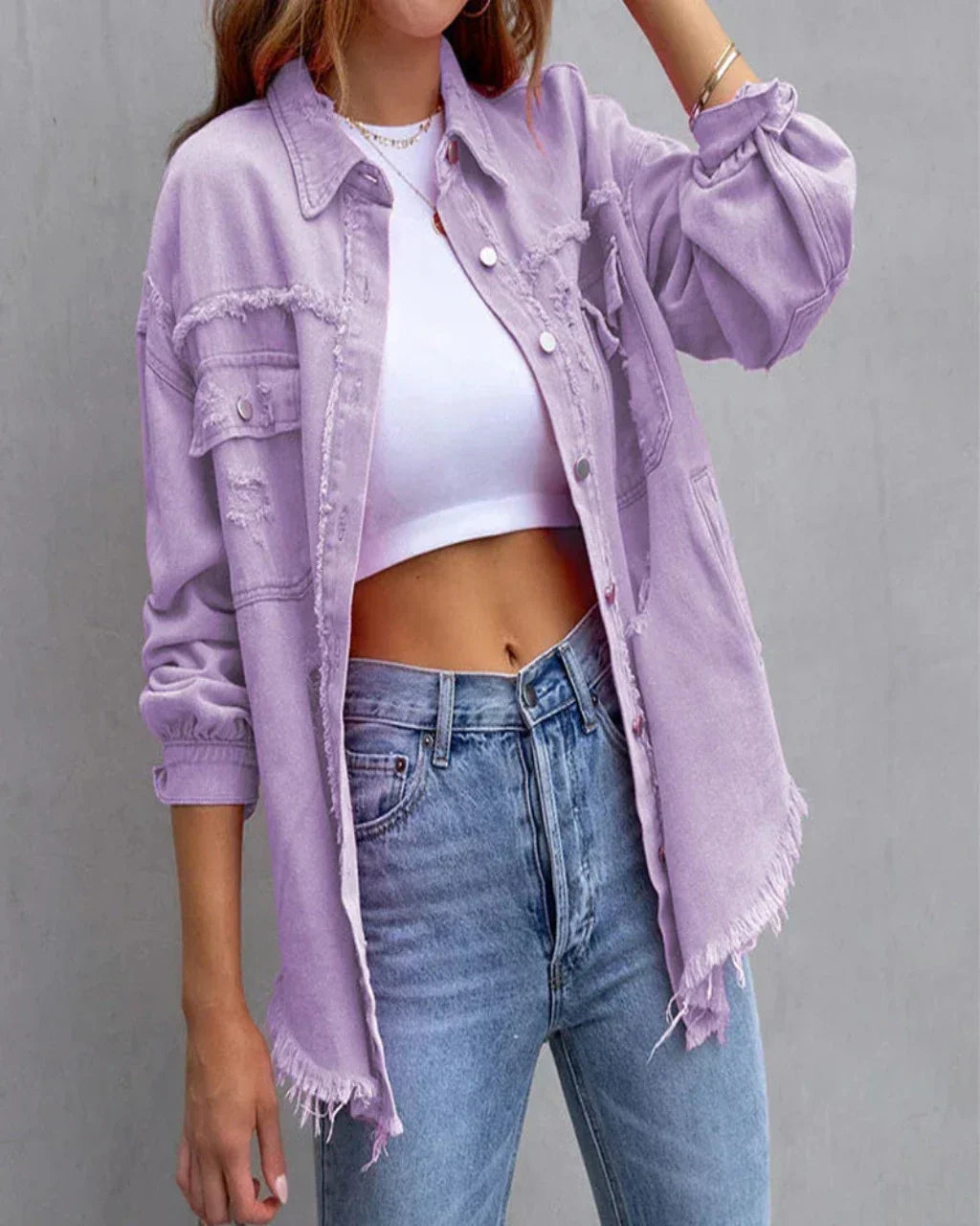 Drune | Zerrissene Jeansjacke