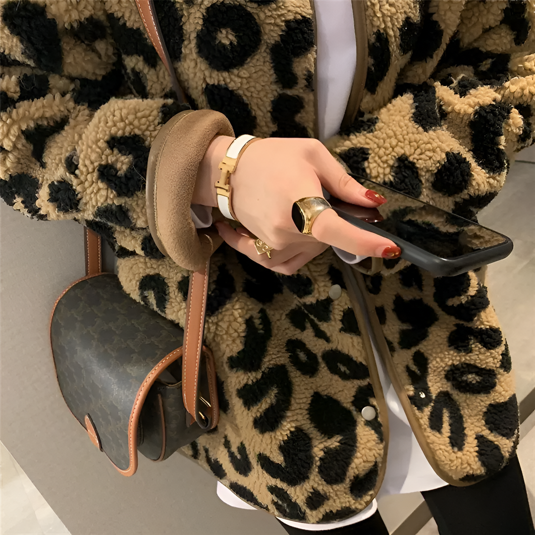 Drune | Gemütlicher & Schicker Leopardenmuster Mantel