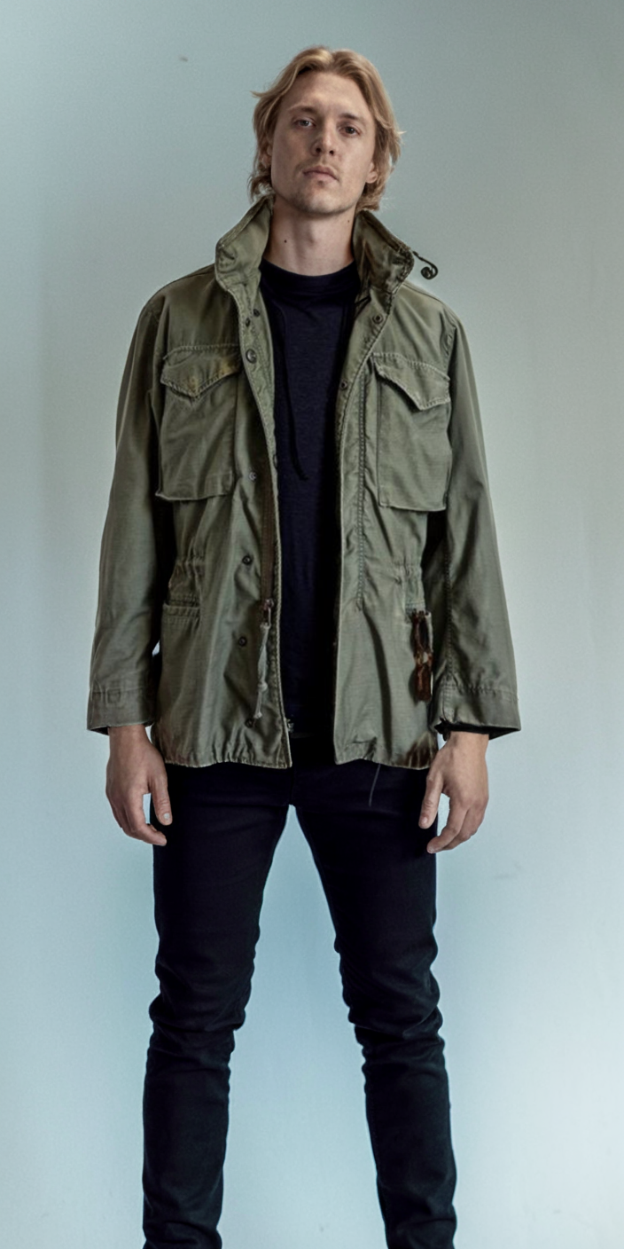 Herren Utility Jacke Klassisch Militärstil
