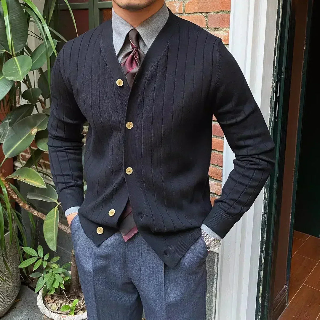 Drune | Elegante Strickjacke mit V-Ausschnitt für Herren