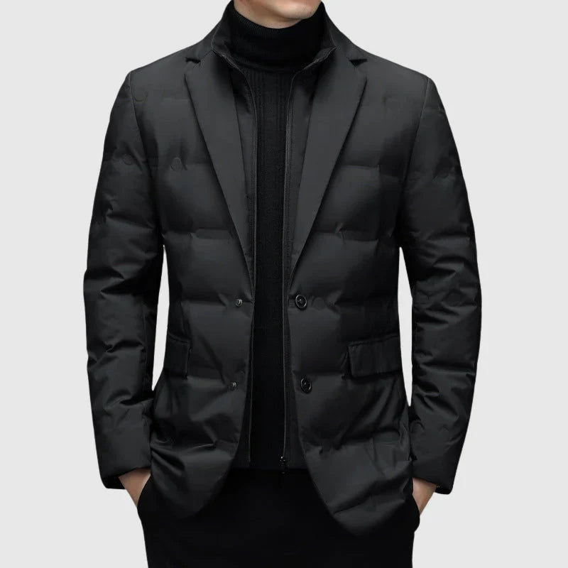Drune | Taillierte Schnitt Steppblazer Stil Zwei Knopf Verschluss
