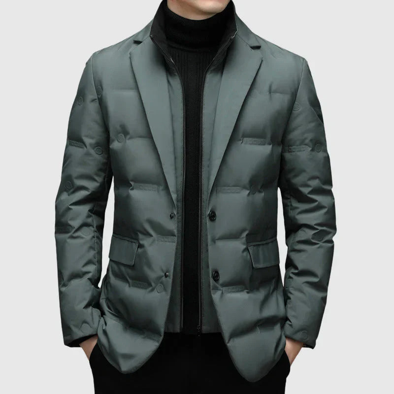 Drune | Taillierte Schnitt Steppblazer Stil Zwei Knopf Verschluss