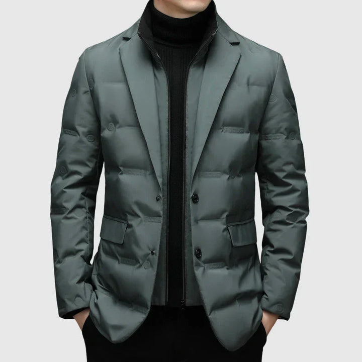 Drune | Taillierte Schnitt Steppblazer Stil Zwei Knopf Verschluss