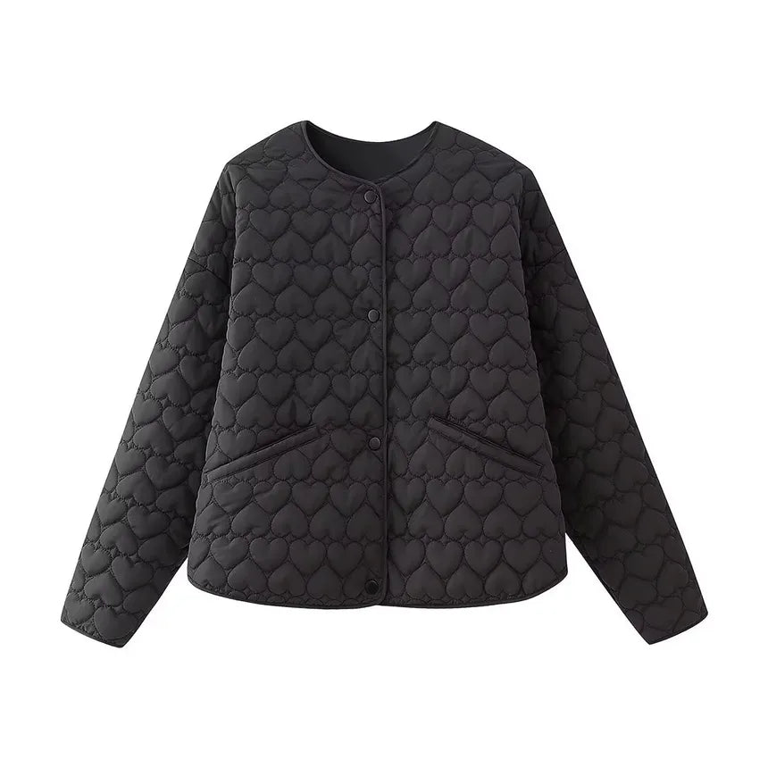 Drune | Gefütterte Jacke mit Herzmuster
