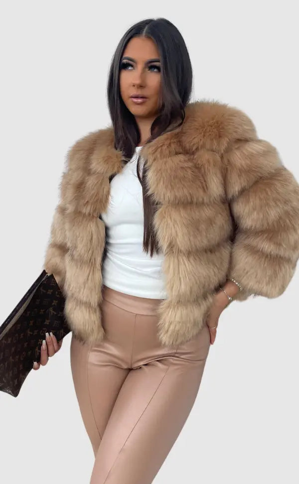 Drune | Damen Hochwertiger Imitasionspelz Winterjacke mit Luxuriösem Design und Bequemem Schnitt