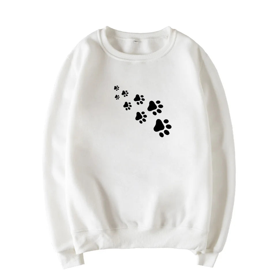 Drune | Damenpullover aus Fleece mit Bärenpfoten-Druck