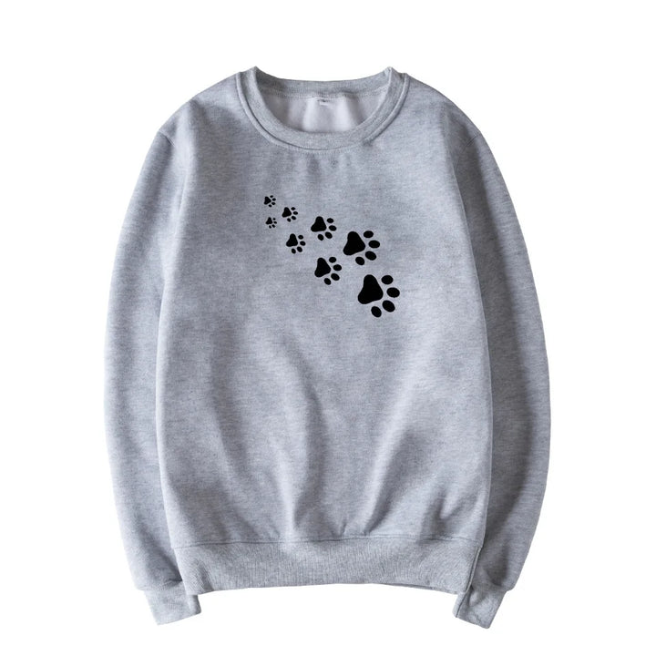 Drune | Damenpullover aus Fleece mit Bärenpfoten-Druck