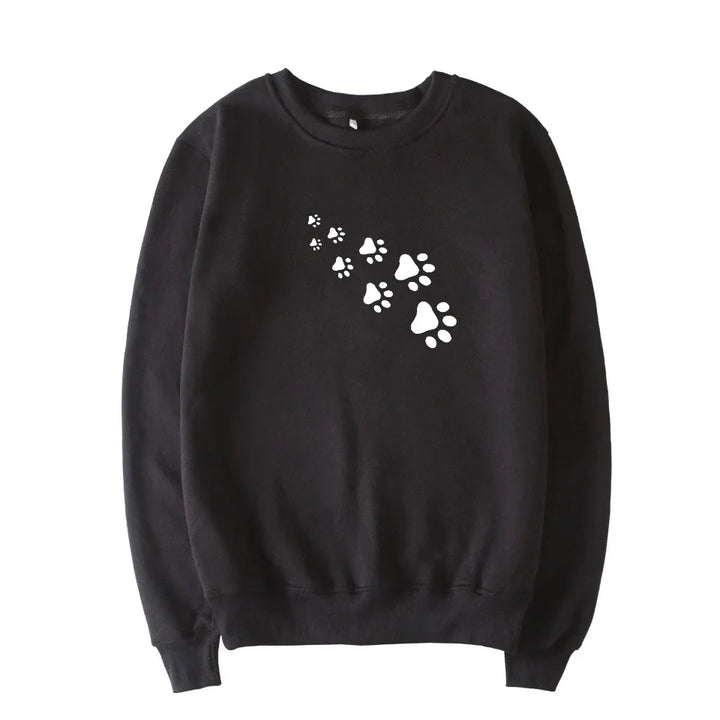 Drune | Damenpullover aus Fleece mit Bärenpfoten-Druck