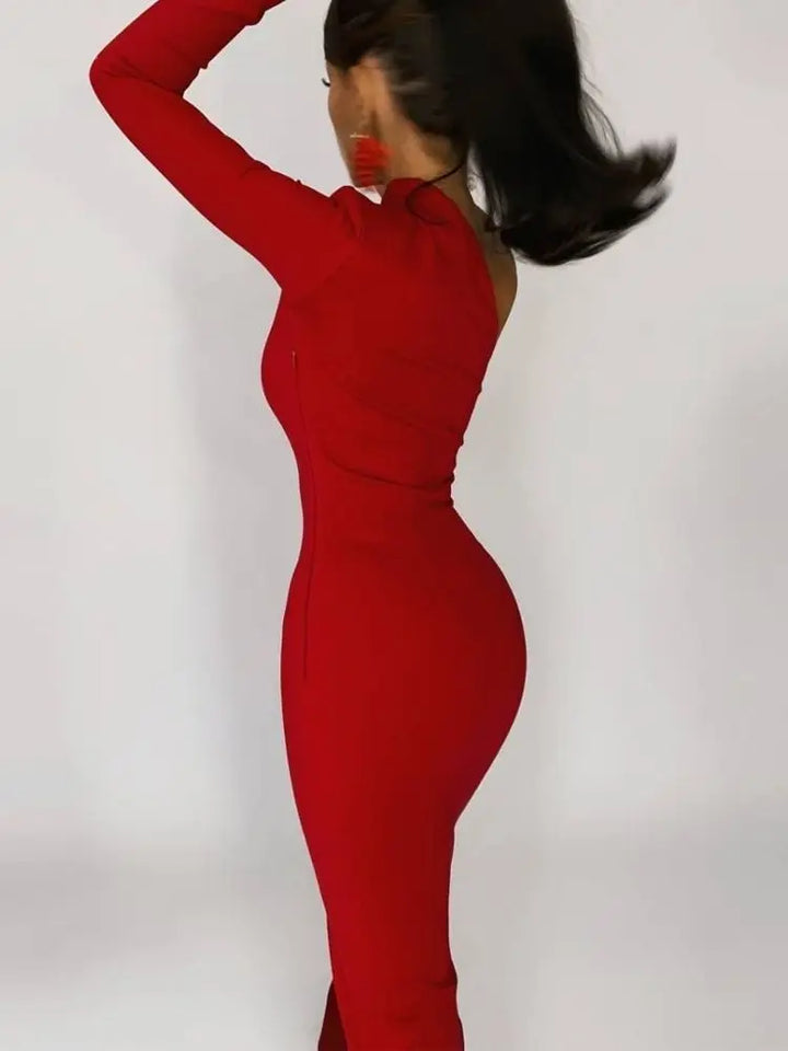 Drune | Elegantes Kleid mit Einem Schulter