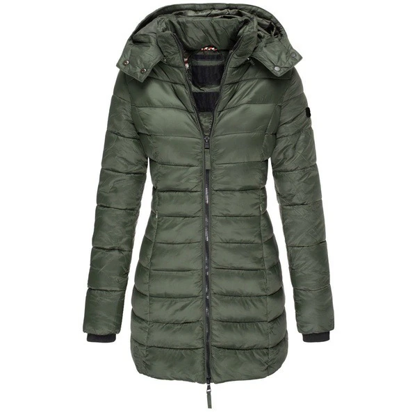 Drune | Pufferjacke Kapuze Zip up Daunenjacke Winterjacken und Jacken für Damen