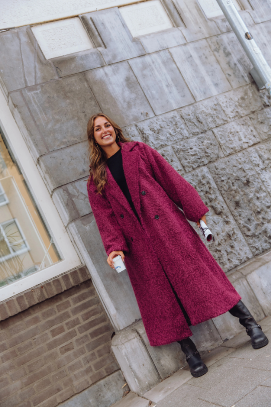 Drune | Mantel Damenmantel mit Doppelknopfverschluss für Herbst und Winter