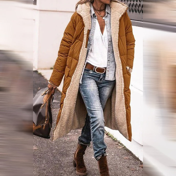 Drune | Winterjacke Fleece Gefüttert Kapuze Pufferjacke Übergangsjacke Damen