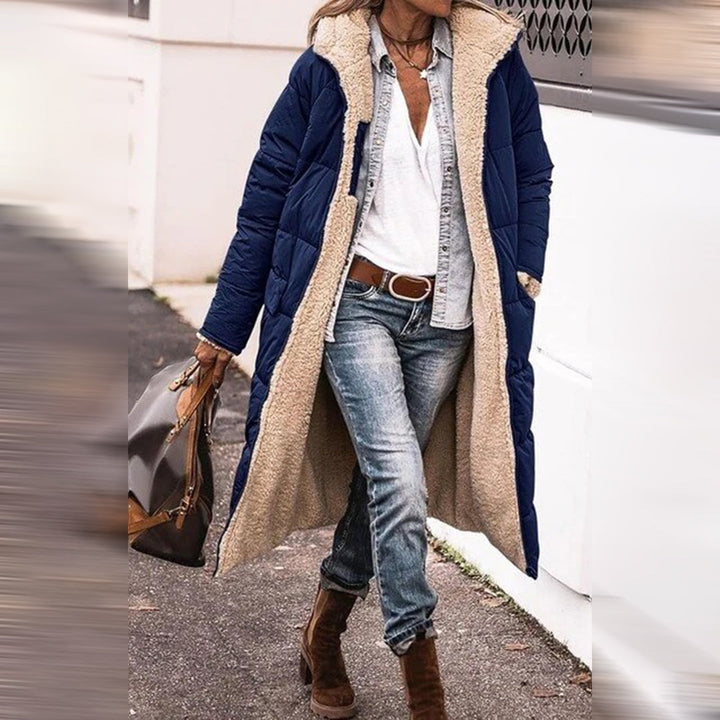 Drune | Winterjacke Fleece Gefüttert Kapuze Pufferjacke Übergangsjacke Damen