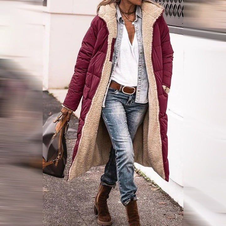 Drune | Winterjacke Fleece Gefüttert Kapuze Pufferjacke Übergangsjacke Damen