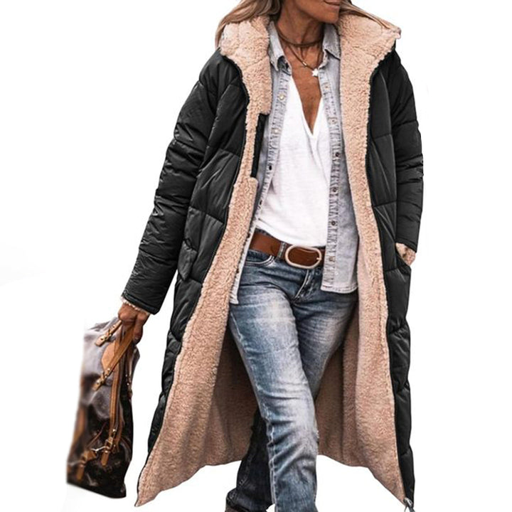 Drune | Winterjacke Fleece Gefüttert Kapuze Pufferjacke Übergangsjacke Damen