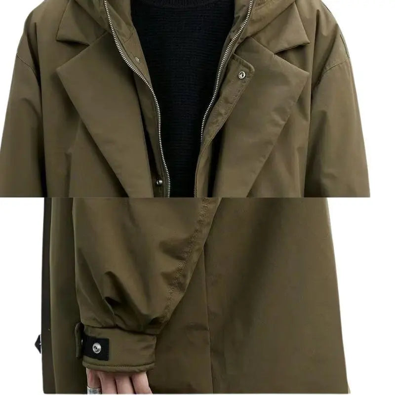 Drune | wasserdichter Puffer-Trenchcoat für Herren mit Kapuze