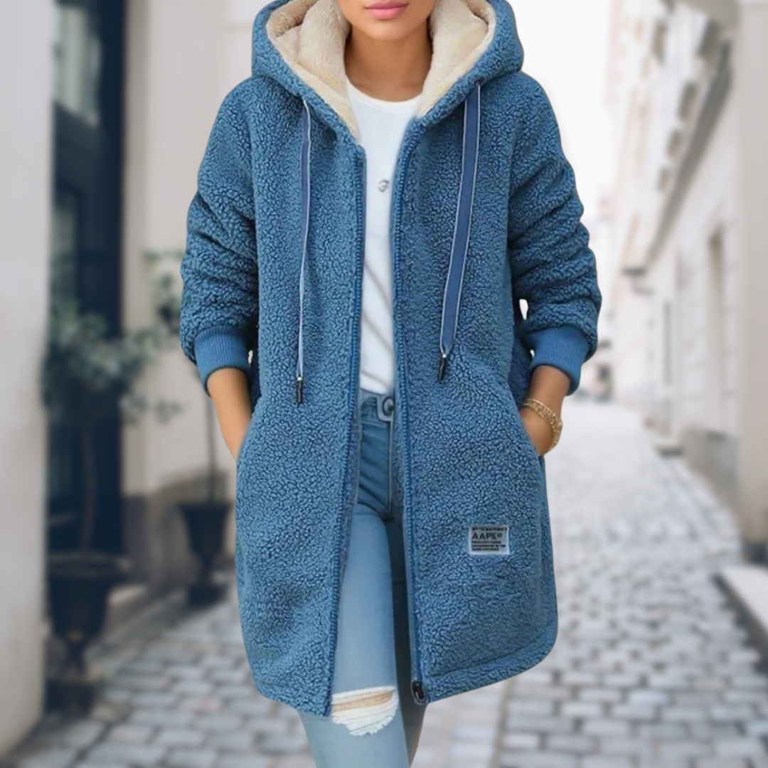 Drune | Elegante und bequeme lange Fleecejacke