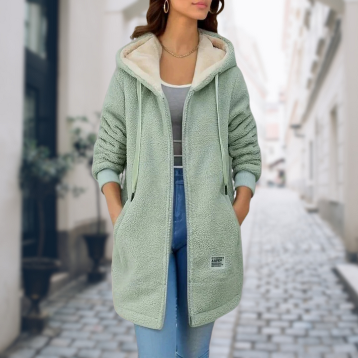 Drune | Elegante und bequeme lange Fleecejacke