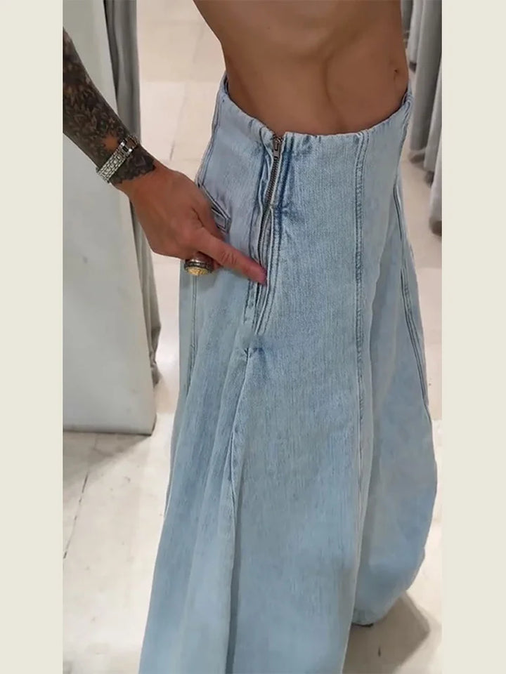 Drune | Lässige Damenjeans mit hohem Bund