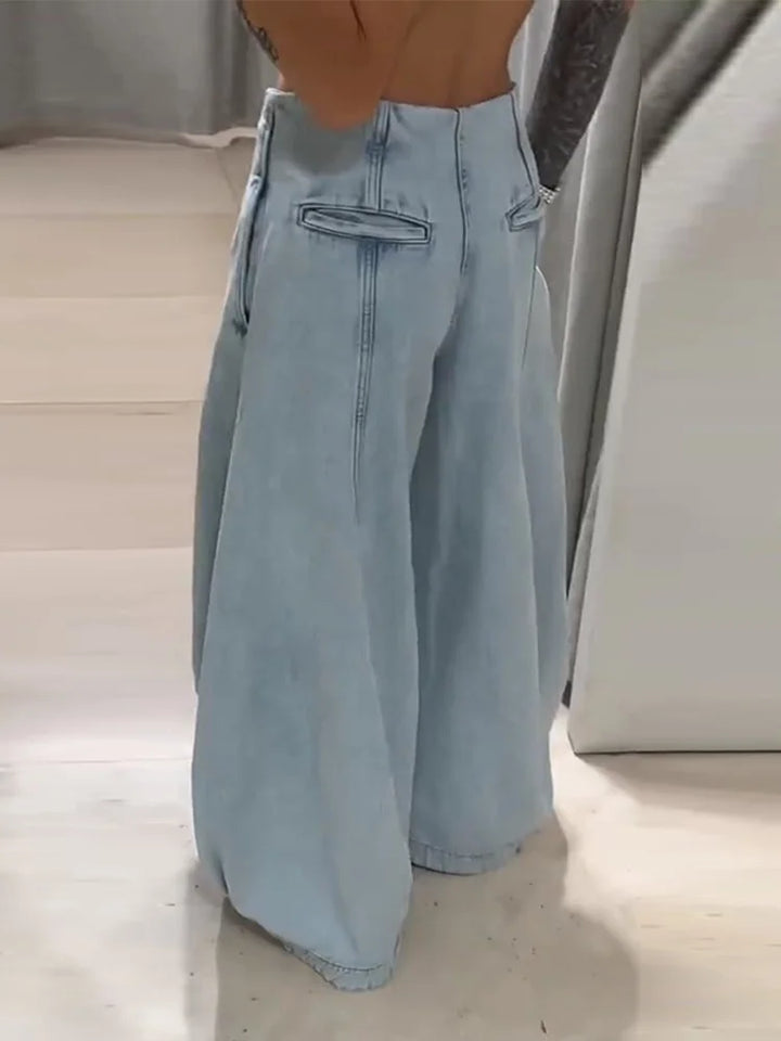 Drune | Lässige Damenjeans mit hohem Bund