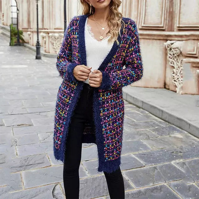 Drune | Bunter Warmer Strickjacke