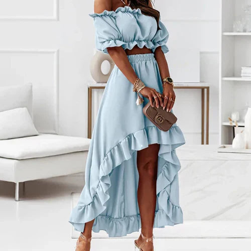 Drune | Elegantes Rüschenset Kleid