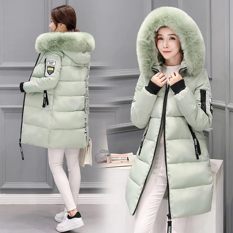 Drune | Damen Winterjacke Mit Kapuze Und Reißverschluss