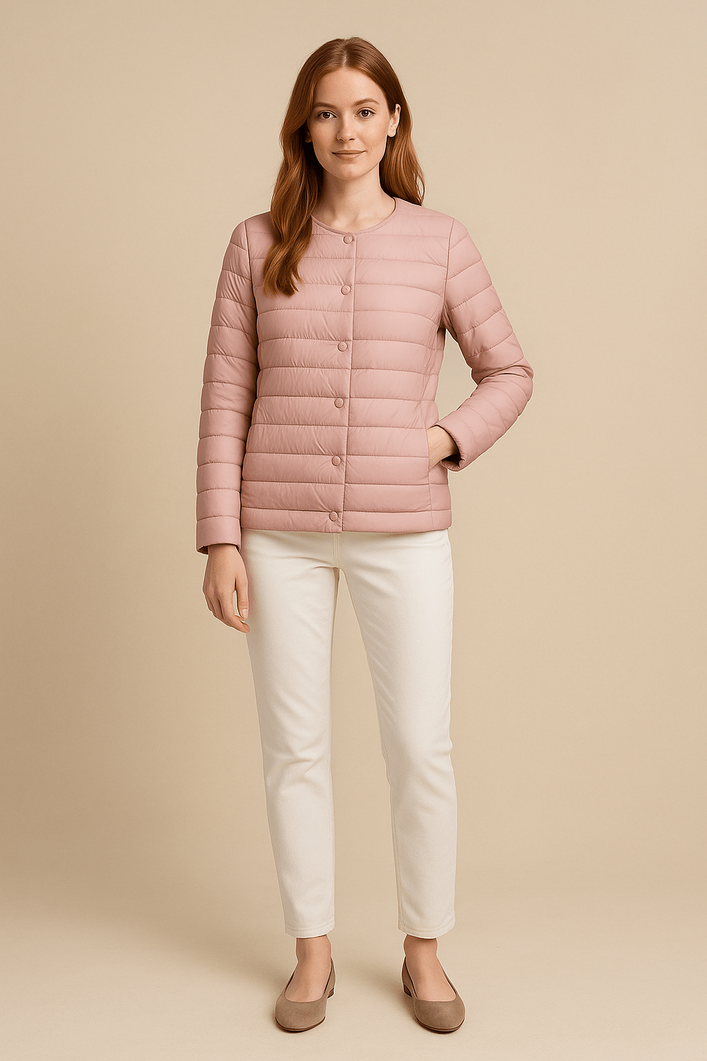 Drune | Steppjacke mit Rundhalsausschnitt