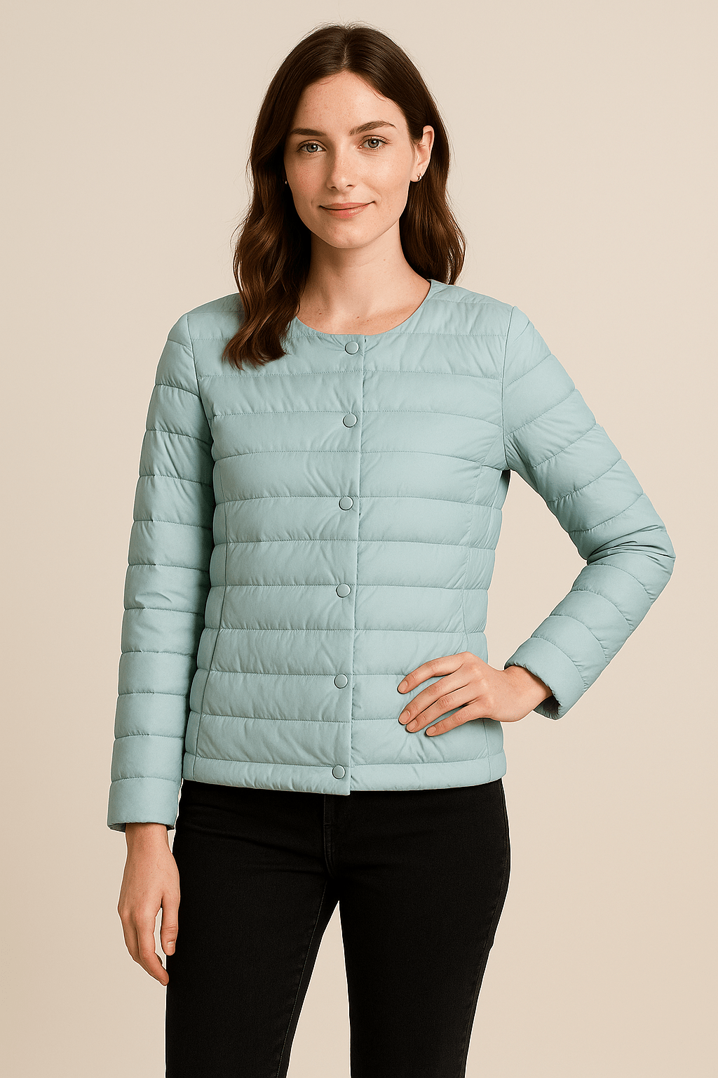 Drune | Steppjacke mit Rundhalsausschnitt
