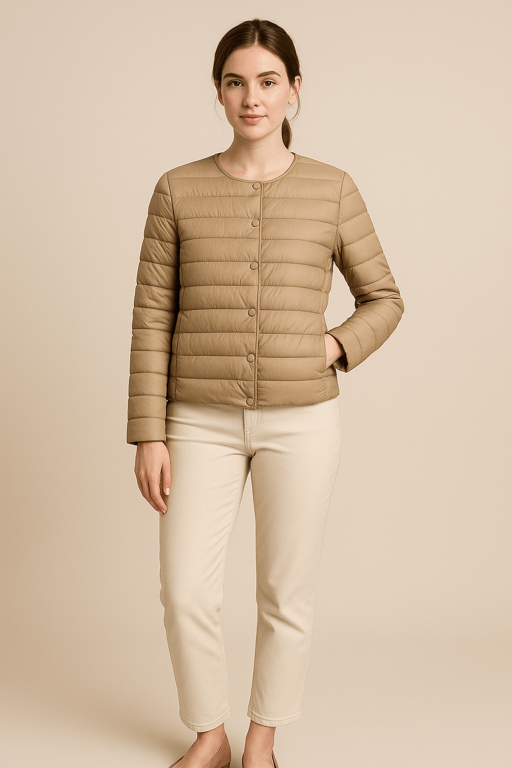 Drune | Steppjacke mit Rundhalsausschnitt